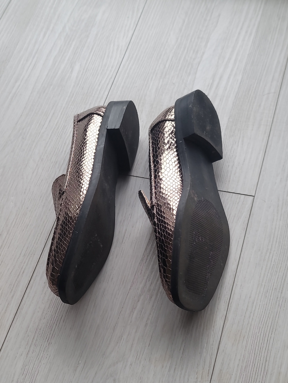 Dolce Vita Fran Snake Embossed Slip On Loafer In Bronze - Picture 3 of 3